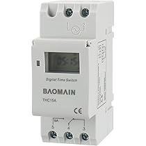 Programmable 7-Day DIN Rail Timer - 24V, 16A, 1-Channel Relay With LCD Display & Battery Backup