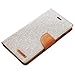 iPhone 6 / 6S Case, Canvas Case Wallet, Slim Fit Folio Book Cover Flip Wallet Case With [Business Card Holder] [Stand Feature] for iPhone 6s / iPhone 6 (6/6s 4.7inch, Grey)