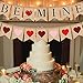Valentines Day Burlap Banner, BE Mine and Heart Garland Banner, Valentine's Day Decorations, Photo Props, Wedding, Engagement Party Supplies