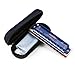 Harmonica Key of C 10 Hole 20 Tone Harmonica C Blues with Case Top Grade Heavy Duty for Professional Player,Beginner,Gift - Blue