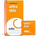 Hello Cake Ultra Thin Condoms, Premium Silicone Lubricated Latex Condoms for Men, Made for a Super Close Feel and a Natural Fit, BPA Free, Fragrance-Free, Glycerin Free – 12 Count
