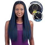 Model Model Synthetic Hair Wig Oval Part Straight (1B)