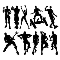 Youyouyu Game Wall Decal Poster Dancing Wall Stickers Murals for Boys Bedroom Home Decor (Black)