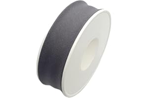 Hobby Trendy 100% Cotton Bias Binding Tape (Single Fold) 20mm-13/16inch (5meters- 5.46yards) for Sewing, Seaming, Binding, Hemming, Piping, Quilting (71 Dark Gray)