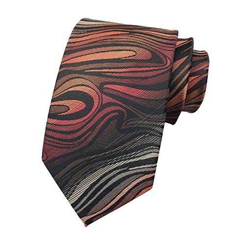 GUSLESON Brand New Striped Ties For Wedding Mens Silk Necktie (0786-19)