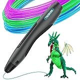 Tecboss 3D Print Pen, SL400 Adults Kids, One Button Operation No Toxic No Clog (Black)