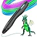 Tecboss 3D Print Pen, SL400 Adults Kids, One Button Operation No Toxic No Clog (Black)