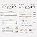 LolliBeads (TM) Assorted Size Silver Gold Antiqued Brass Bronze Ribbon Leather Cord Bookmark End Bracelet Pinch Crimps Kit Spring Coil End Lobster Clasps Chain Extenders Pack (1000 Pcs)