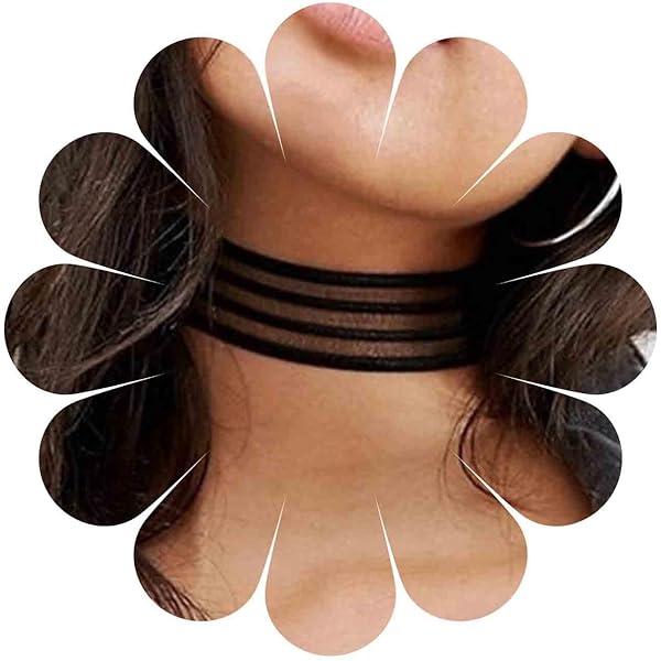 Wendalern Gothique Dentelle Collier Ras du Cou Cristal Noir Arc Collier Sexy Velours Bowknot Extensible Tour de Cou Halloween Costume Bijoux
