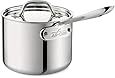 All-Clad 4201.5 Stainless Steel Tri-Ply Bonded Dishwasher Safe Sauce Pan with Lid Cookware, 1.5-Quart, Silver