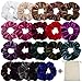 Ondder 18 Pack Velvet Scrunchies Hair Bobble Elastics Hair Scrunchy Hair Bands Headbands Women Scrunchies Bobbles Hair Ties, 18 Colors