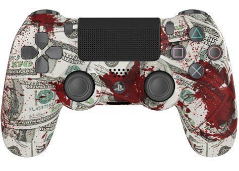 PS4 Wireless Custom Controller - Controller Chaos - Blood Money