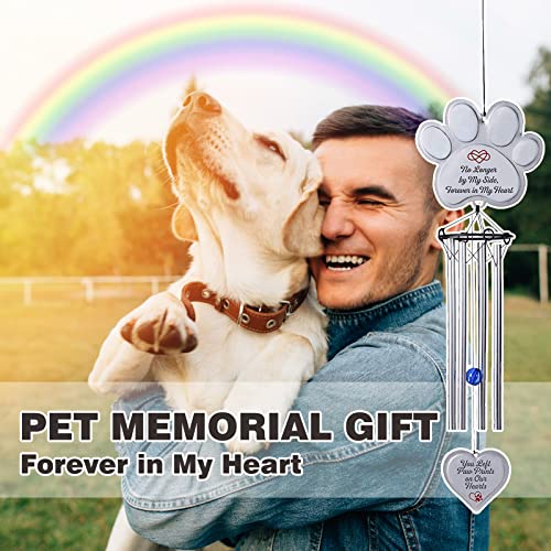 EXPAWLORER Pet Memorial Gifts Dog Wind Chimes Pawprint Dog Memorial