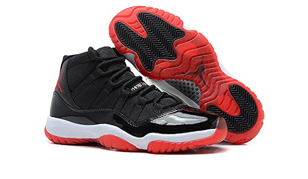 Amazon.com: Nike Air Jordan XI 11 Retro Negro Varsity – Rojo Color blanco  Bred, 12, Rojo, negro, blanco : Ropa, Zapatos y Joyería