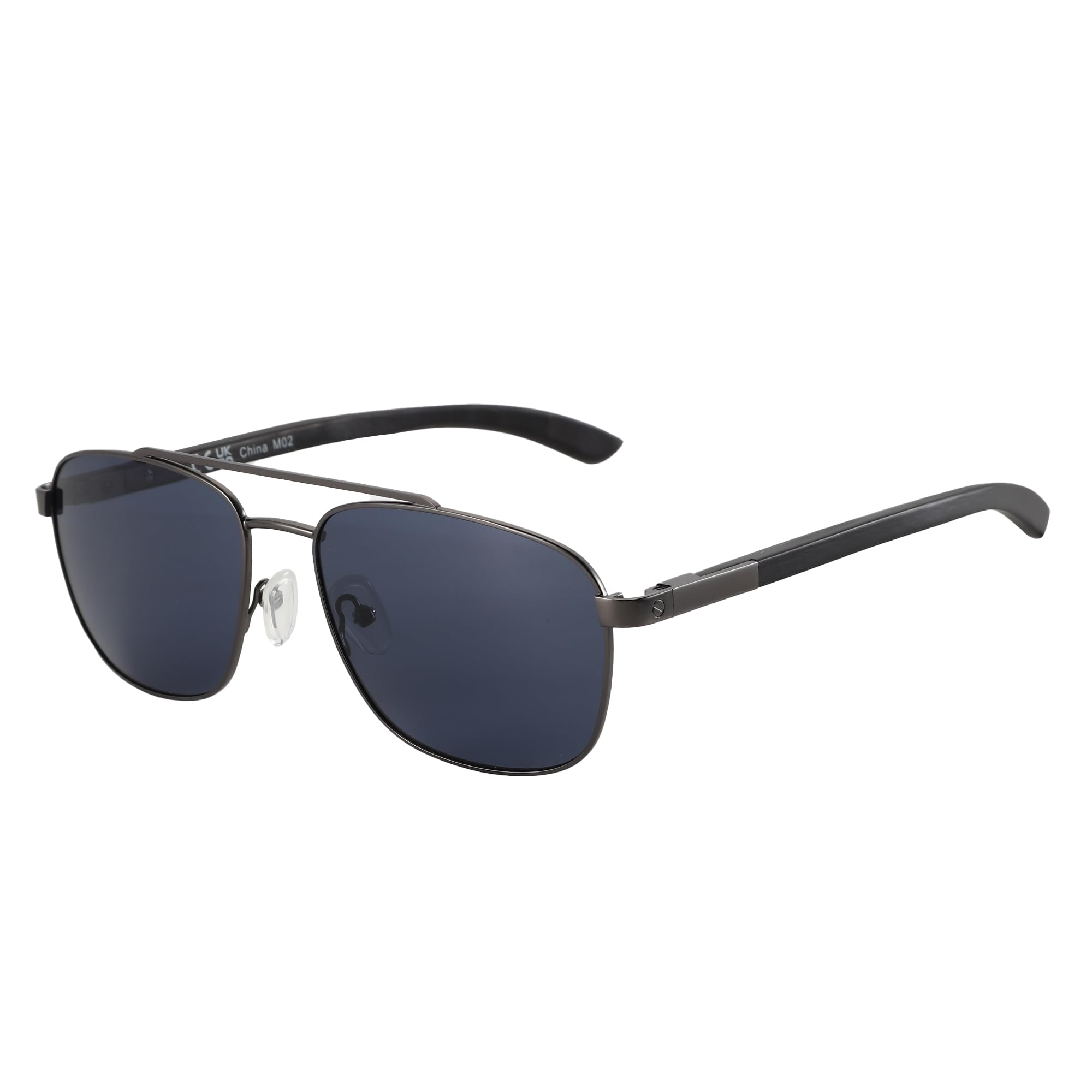Photo 1 of ZENOTTIC Square Aviator Polarized Sunglasses for Men Wood Frame 100% UV Protection Fishing Driving Golf