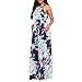 Perman Womens Dress, Summer Sleeveless Floor-Length Loose Plus Size Maxi Casual Beach Dress (XX-Large, Dark Blue)