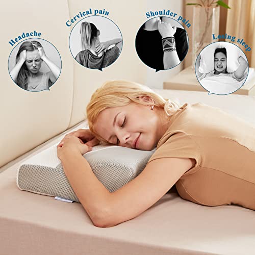 Dreamsir Firm Cervical Memory Foam Pillow, Contour Neck Support Pillows for Sleeping, Ergonomic