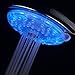 Luminex by PowerSpa 7-Color 4-Setting LED Handheld Shower Head with Air Jet LED Turbo Pressure-Boost Nozzle Technology. 7 vibrant LED colors change automatically every few seconds