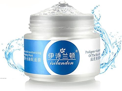 ISILANDON Hyaluronic Acid Hydrating Sleep Mask Face Mask Anti Aging Wrinkles Moisturizing Facial Mask Treatment Acne Skin Care 120 G