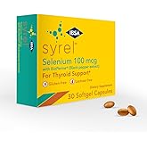 Syrel - Thyroid Support Supplement – 100mcg Selenium and 5mg BioPerine - 30 Soft- Gel Caps for Increased Bioavailability and Absorption - Gluten-Free, Lactose-Free, Sugar-Free, Non-GMO