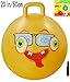 AppleRound Space Hopper Ball with Air Pump: 20in/50cm Diameter for Ages 7-9, Hop Ball, Kangaroo Bouncer, Hoppity Hop, Jumping Ball, Sit & Bounce