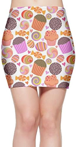 Tightslady Women Fashion Mini Skirt Slim Tight Short Fitted Skirt Brigadier Truffle Candy Sweet Sugar
