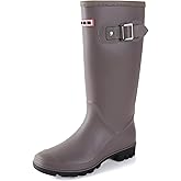 RIUETAR Rain Boots for Women, Waterproof Anti-Slip Knee High Rubber boots, Fashion Comfy Tall Water Boots Lightweightr Garden Booties for Outdoor