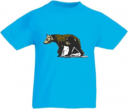 T-Shirt - Bär Läuft Durch Den Wald Bären Wildnis - Tshirt für Herren ...