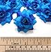 (100) Silk Two Tone Blue Roses Flower Head - 1.75