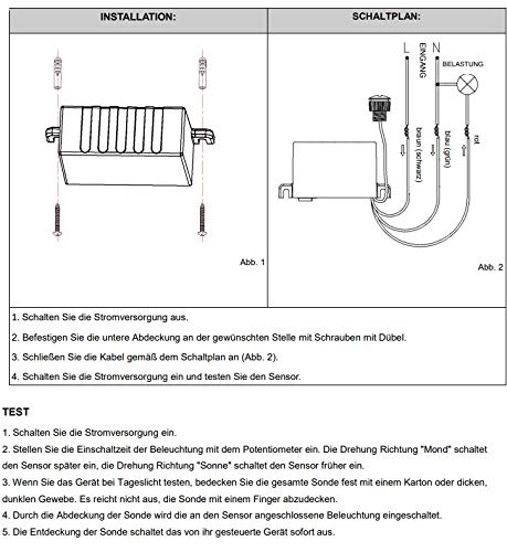 Orno Cr 227 Dammerungsschalter Aussen 230v Mit Lichtstarke Anpassung Und Externen Sonde Ip54 Amazon De Gewerbe Industrie Wissenschaft