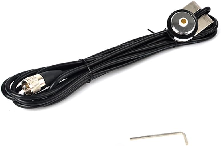 TWAYRDIONMO Mount with 13ft RG58 Coaxial Cable PL259 Connector for HF VHF UHF NMO Antennas for Motorola Midland Radio Transceiver