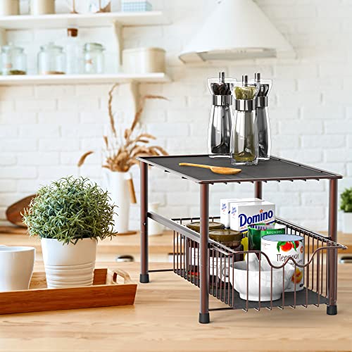 DecoBros Stackable Under Sink Sliding Basket Organizer Drawer