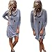 Women Winter Long Sleeve Sweater Casual Blouse Dress - Ship By EUB