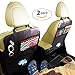 Neelos Essentials Backseat Car Organizer, Kick Mats Car Back Seat Protector with Tablet Holder Storage Pockets for Toys Book Kids Baby Child Seat Safety Travel Accessories 2 Pack