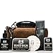 Maison Lambert Black Edition Ultimate Beard grooming Kit - extra firm beard brush, stainless steel scissors and comb