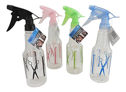 2 PACK BARBER SHOP SALON STYLE WATER SPRAY BOTTLES ASSORTED COLORS