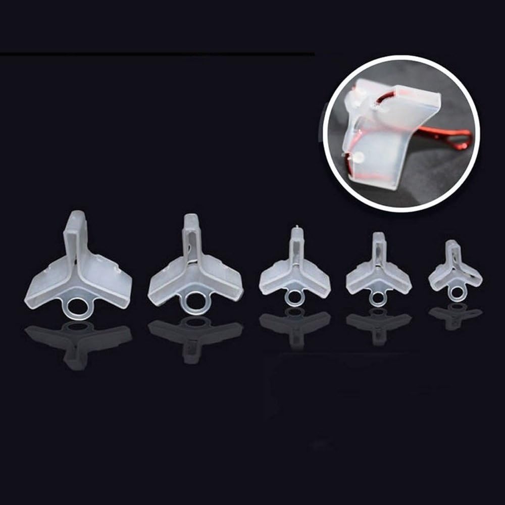 Verline 50x Protection Caps For Treble Hooks Fishing Hook Set Of 50 In 5 Sizes - Cap Sharp Fishhooks Spoon Wobbler Spinner Pirk Lures Artificial Safety Protective Triple Fish Pilker Bait Lure Guard