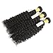 Deep Wave Bundles with Closure 3 Bundles Brazilian Human Hair Extensions with 4x4 Lace Closure Deep Wave Curly Hair Natural Black