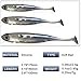 Dr.Fish Soft Body Swimbait Paddle Tail Soft Plastic Shad Lure, 4 Inches, Bass Texas Rig Drop Shot Lure