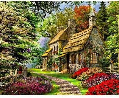 مجموعة الرسم بالارقام من غرين هاوس ارسم بنفسك لوحة جدارية بنمط الفن المعاصر تبين منظر ا طبيعي ا باستخدام الوان اكريليك فن الخط رسم Amazon Ae