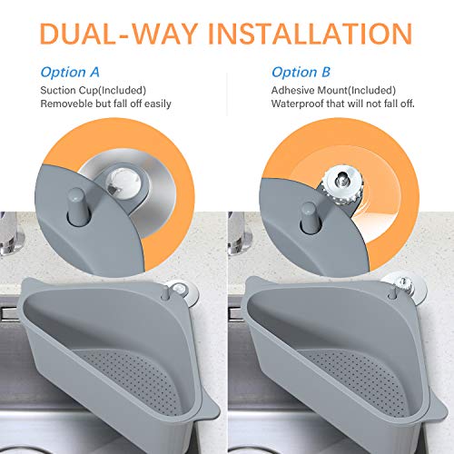 Sink Strainer Basket Kitchen Sink Drain Shelf Strainer Triangular