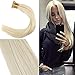 Youngsee 20Inch 100% Real Hair Extensions I Tip Remy Human Hair #60 White Blonde Fusion Keratin I-Tip Extensions Human Hair 50Strands 50g/pack