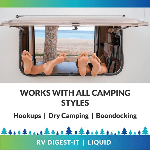 Unique RV DigestIt Black Holding Tank Treatment Concentrated Liquid Toilet Treatment