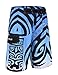 Nonwe Men's Quick Dry Wave Pattern with Mesh Lining Beach Shorts 1610820-34
