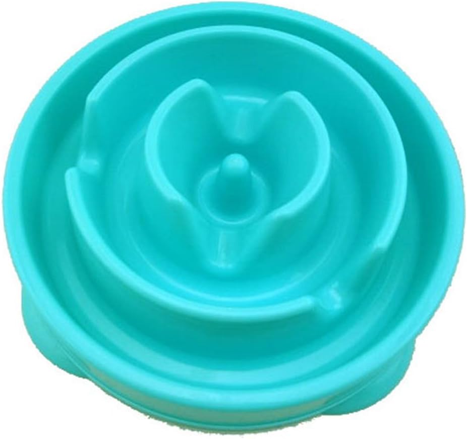Slow Feeder Bowl,RIGOGLIOSO Fun Feeder Interactive Bloat Stop Dog Bowl,Eco-friendly Durable Non Toxic Bamboo Fiber Slow Feed Dog Bowl(blue)