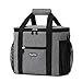Bagmine 24 Can Cooler Bag Solf Side, Collapsible Insulated Lunch Cooler Bag Soft Cooler Tote for Pinic Camping, Leak Proof, 15 Liter, Gray