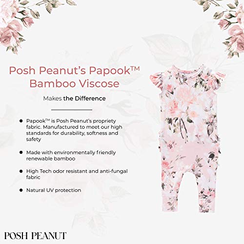 Posh-Peanut-Baby-Ruffled-Cap-Sleeve-Rompers-Newborn-Sleepers-Girls-Clothes-Kids-One-Piece-PJ-Soft-Viscose-from-Bamboo