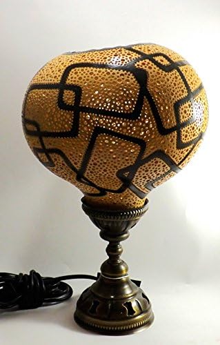 Flying Sycamore Leave Gourd Lamp, Desk Lamp, Table Light, Turkish Light, Bohemian Decor, Boho Home Decor, French Country, Furniture, Eclectic Furniture, Birthday Gift, Contemporary Decoration