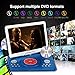 YOOHOO 16.9'' Portable DVD Player with 6 Hours Rechargeable Battery,14.1'' HD Swivel Large Screen,Remote Controller,Supports SD Card, USB Port and Multiple Disc Formats (Blue)