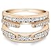 TwoBirch 1.01 Ct. Combination Cathedral and Classic Ring Guard in Sterling Silver with Cubic Zirconia